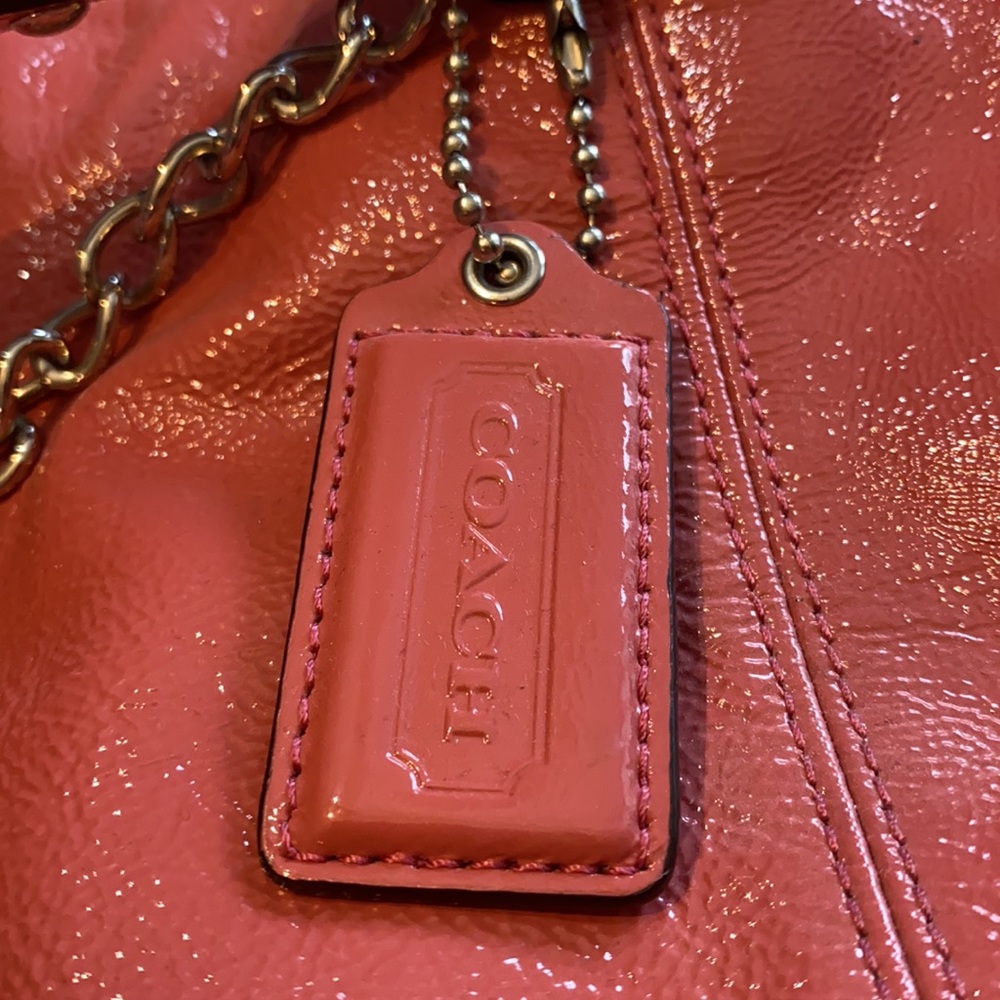 Pink Coach Patten Leather Bag - Picture 6 of 6
